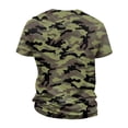 thumbnail image 4 of Mens Workout Shirts Big And Tall Short Sleeve Crewneck Camouflage T-Shirts Causal Stylish Camo Pullover Top Tees,Green 2XL, 4 of 6
