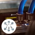 thumbnail image 3 of Shisuyan 6 Pieces Water Line Adapter Copper Silver for Water Cooling System, 3 of 8