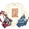 thumbnail image 6 of Spice Girl Block Distressed - Women's Garment Dyed Long Sleeve Graphic T-Shirt, 6 of 10