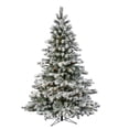 thumbnail image 1 of Vickerman 23234 - 4.5' x 40" Flocked Aspen 150 Warm White Italian LED Lights Christmas Tree (G115546LED), 1 of 1