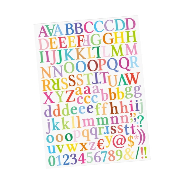 Abbracc 8 Pieces Letter Stickers No Residue after Removal Decorative Letters Decals Cups With @