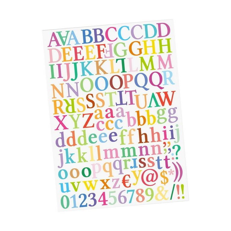 8x Letter Stickers Waterproof Easy to Peel and paste English Alphabet Numbers  Stickers Alphanumeric Stickers for Envelopes Mailbox Window With @ 