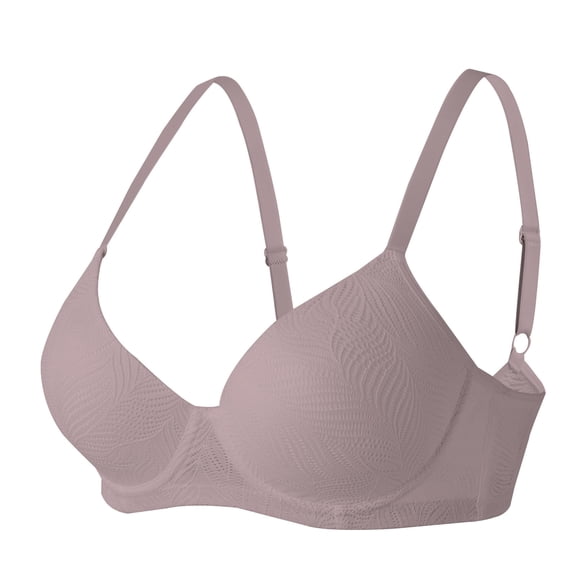 Tsesme Women's Bra Push up No Underwire Comfortable Seamless Minimizer Padded Plunge Back Closure Bra