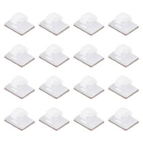 Uxcell Cable Clips, 100pcs Adhesive Cable Clamp Clip Wire Holder Cord Management for Home Office Wall, White 14x19mm