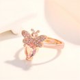 thumbnail image 3 of Fiaya Women Bee Faux Diamond Jewelry Set, Only 1pc Cute Bee Zircon Ring, Jewelry Accessories for Women Anniversary Gift (Rose Gold), 3 of 4