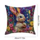 thumbnail image 3 of CaiYueKe Easter Bunny Pillow Cover 45x45cm - Decorative Throw Cushion Case for Sofa Couch Bed Living Room Home Decor, Spring Holiday Accent Pillow, 3 of 7