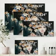 thumbnail image 4 of Designart ' Portrait Of A Young Woman With Flowers I ' Modern Canvas Wall Art Print, 4 of 4