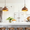 thumbnail image 6 of Aiwen Gold Finish Chandelier Pendant Lamp Metal Dome Shade Hanging Light Fixture, 6 of 9