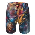 thumbnail image 3 of Balery Vibrant Rooster Painting Traje de Baño Estilo Hawaiano para Hombre, Shorts de Secado Rápido con Bolsillos-3X-Large, 3 of 6