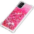 thumbnail image 6 of Compatible with Samsung Galaxy A71 Case Glitter Luxury Cute Love Liquid Quicksand Clear TPU Girls Women Stylish Bumper Shockproof Protective Case for Samsung Galaxy A71 Rose YB, 6 of 6