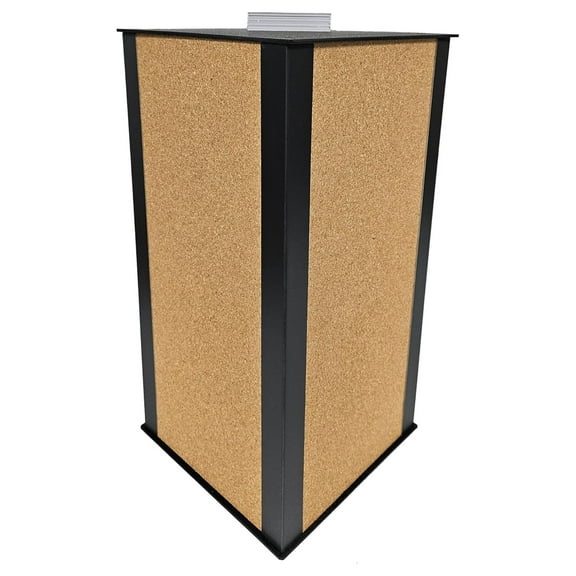 4-Sided Revolving Cork Board Countertop Display, (17 1/2 x 8 1/2 Inches)