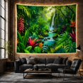 thumbnail image 6 of Floral Garden Tropical with Rainforest Around Cascading, Mystical Fantasy for Space Lovers, Aesthetic Wall Decor, Mother'S Day Gift, Tapestry Wall Hanging for Dorm and Living Room, 6 of 7