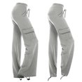 thumbnail image 2 of Diufon Cargo Pants for Women High Waist Drawstring Sweatpants Solid Color Pleated Lounge Pants with Pockets, 2 of 7