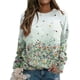 thumbnail image 4 of Sudadera Para Mujer Sudaderas Con Cuello Redondo Otoño Moda Casual Estampado de Flores Camiseta de Manga Larga Top Blusa Jersey Odeerbi  ODB150570, 4 of 6