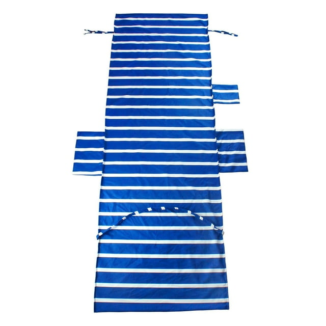 Leutsin Housse de Chaise à Rayures Serviette de Plage Imprimée Serviette de Chaise Longue en Polyester et Coton
