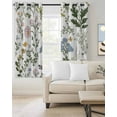 thumbnail image 2 of Spring Summer Floral Blackout Curtains for Bedroom Living Room Darkening Curtains 54 Inch Long Butterflies Botanical Farmhouse Short Curtain for Small Window Treatment Grommet Drapes 52"x54"x2, 2 of 9