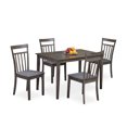 thumbnail image 1 of Grey Finish 5 Piece Dining Set With Trestle Back Grey Finish Chairs, 1 of 2