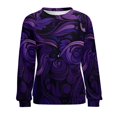 thumbnail image 7 of Simple Purple Ripple Womens Oversized Sweatshirts Hoodies Crewneck Casual Tops Comfy FallWinter Clothes 2024, 7 of 7