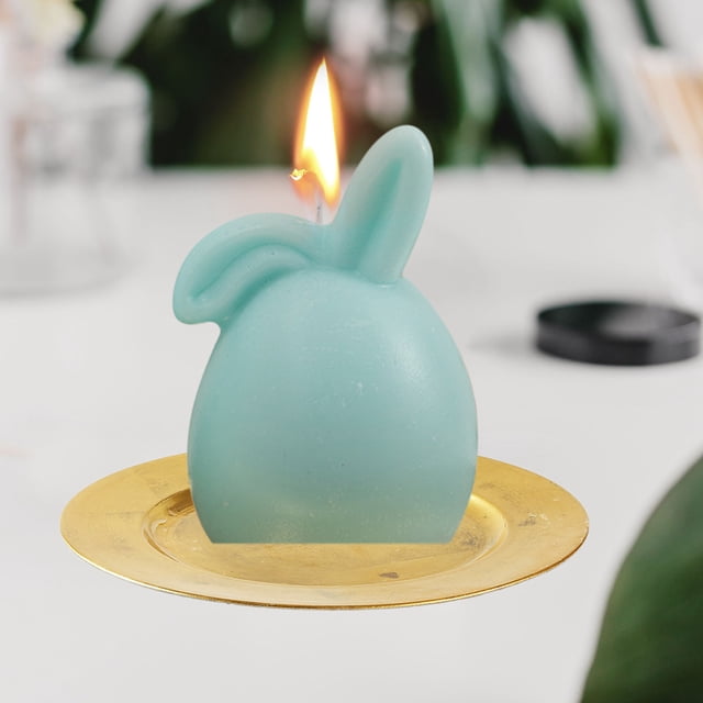 Velas de conejito de Pascua, velas vintage de primavera con lazo de soja sin humo, velas hechas a mano para decorar tartas de baby shower, decoraciones para bodas, festivales y fiestas.