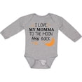 thumbnail image 3 of Inktastic I Love My Momma to the Moon and Back Boys or Girls Long Sleeve Baby Bodysuit, 3 of 5