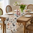 thumbnail image 4 of Easter Rabbit Table Runner 48 Inches Long for Kitchen Dining, Retro Pastoral Bunny Flower Watercolor Dresser Scarf Farmhouse, Dining Table Decorations for Wedding/Parties, 13 x 48 In, 4 of 8