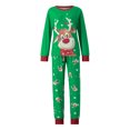 thumbnail image 2 of Arvbitana Christmas Family Matching Pajamas Set Long Sleeve Elk Print Tops Trousers Suit / Romper / Dog Wear Autumn Winter New Year Homewear Outfit for Adult Kid Baby Pet, 2 of 10
