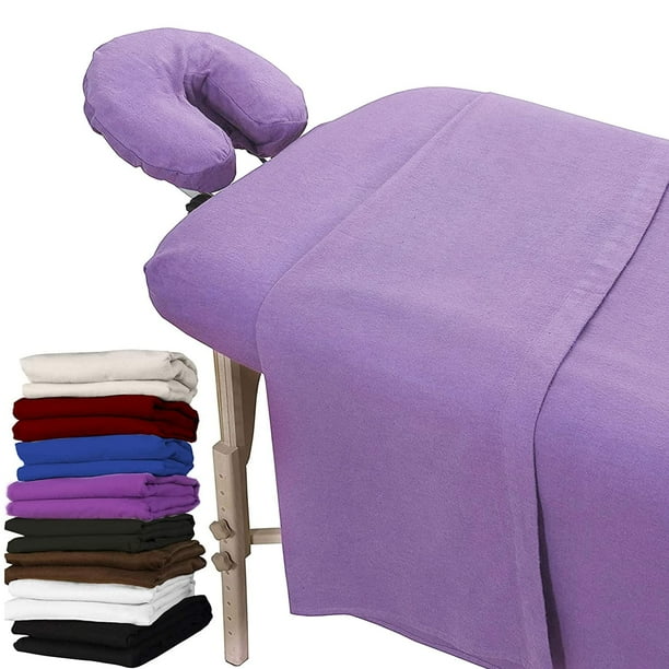 Juego de sábanas de masaje London Linens extra gruesas, 3 unidades