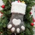 thumbnail image 4 of Christmas socks, plush hammocks for holidays and Christmas decorations (grey), 4 of 4