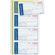 Adams Write 'n Stick Receipts, 2 Part Carbonless, White/Canary, 5-1/4 x 11 in, 200 Sets