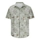 thumbnail image 4 of Blusa y camisa de manga corta con cuello vuelto para hombre, camisa informal de moda con estampado de hojas y solapa de manga corta, blusa para hombre, 4 of 4