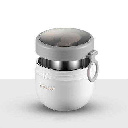 

Lunch Box Hot Food Flask Insulated Soup Jar Vacuum Flask for Food Stainless Steel Cup Fresh-keeping Bowl - 600ML