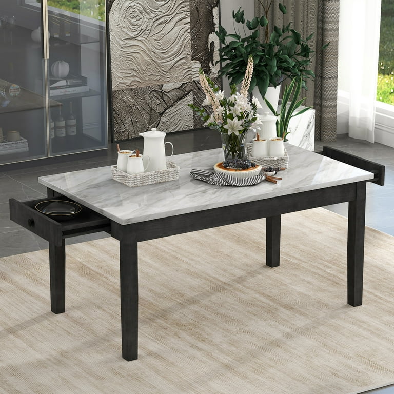 Clearance EFC 7 piece Dining Table with 2 drawers table 59.7