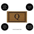 thumbnail image 2 of Evergreen Monogram Indoor Outdoor 100% Natural Coir Doormat 28" x 16" |  Letter  "Q", 2 of 3