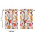 thumbnail image 4 of Mushroom (14) Kitchen Curtains - Vintage Tier Curtains for Bathroom Living RV Rod Pocket Window Drapes 36 Inch 2 Panels Set 28"x36" Window Treatment Tiers, 4 of 4