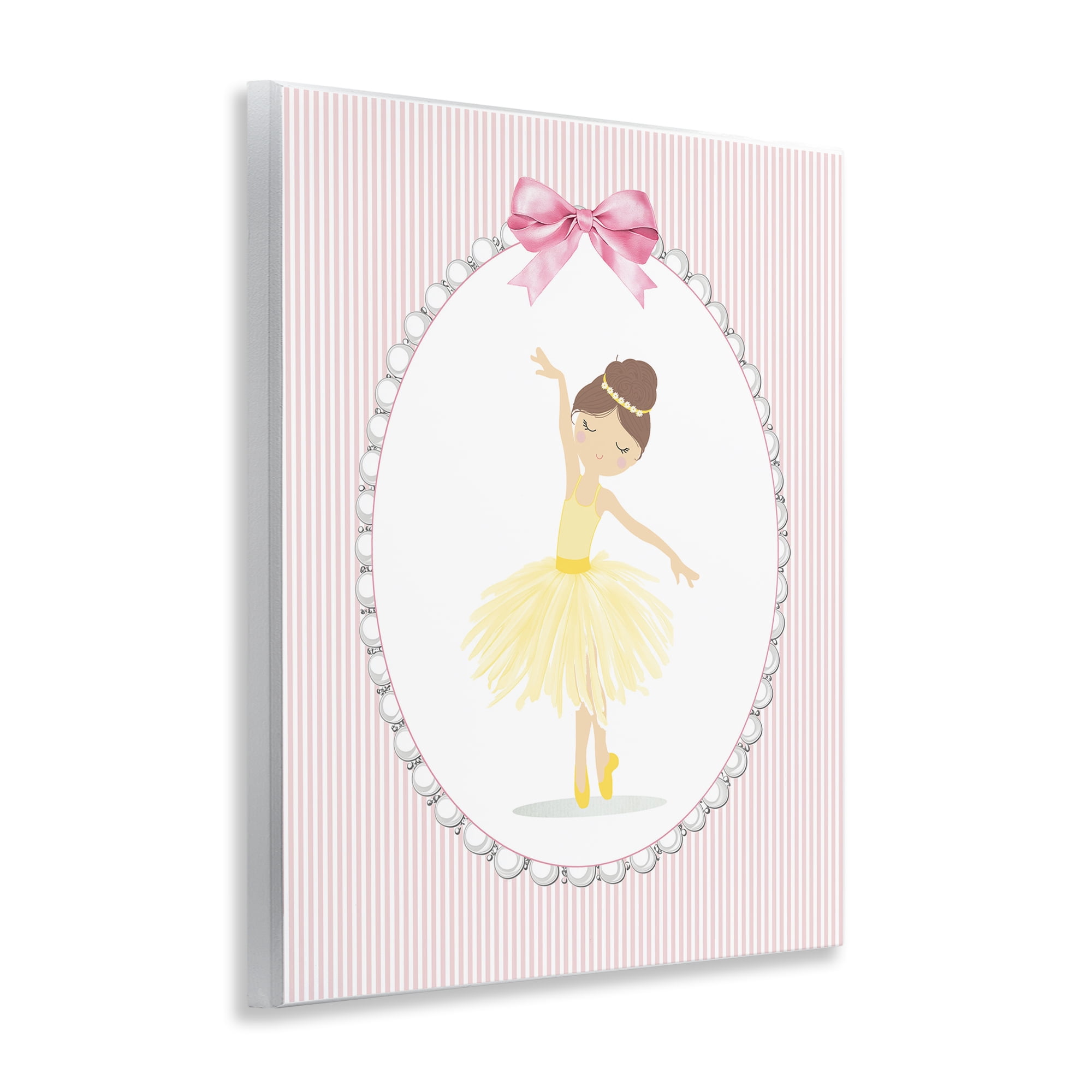 Stupell Industries Dainty Dance on Stripes Wall Plaque Art, design by Christine Simpson Art