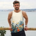 thumbnail image 6 of KLL Floral Mountain Landscape Print Men's Muscle Gym Workout Stringer Tank Tops Bodybuilding Fitness T-Shirts Tank Tops Men-Medium, 6 of 7