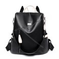 thumbnail image 1 of Mochila antirrobo de cuero PU suave para mujer, bolso escolar con cremallera trasera, bolso de hombro informal de verano Fivean unisex, 1 of 2