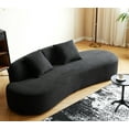 thumbnail image 4 of US Pride Furniture 90.2 inch Elegant Half Moon Design Curved Luxury 4-Seat Sofa with High-Density Foam Filled Black, 4 of 9