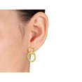 thumbnail image 3 of 10K Yellow Gold Oval Double Link Earrings, 3 of 3