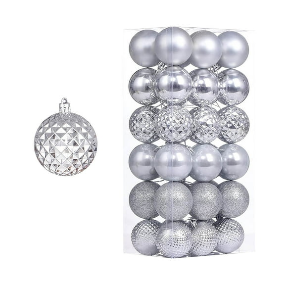 geerera 36-Pack Electroplated Christmas Balls, Metallic Decorative Ornaments, Shiny Tree Decor, for Elegant Displays, Gift Presentations, Holiday Themes