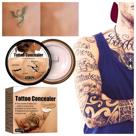 Tattoo Concealer Covers Tattoo Birthmarks Spots Waterproof And Two Color Concealer