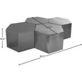 thumbnail image 3 of Meridian Furniture Table Basse Modulaire Hexagonale Chromée Brossée 4 Pcs, 3 of 3