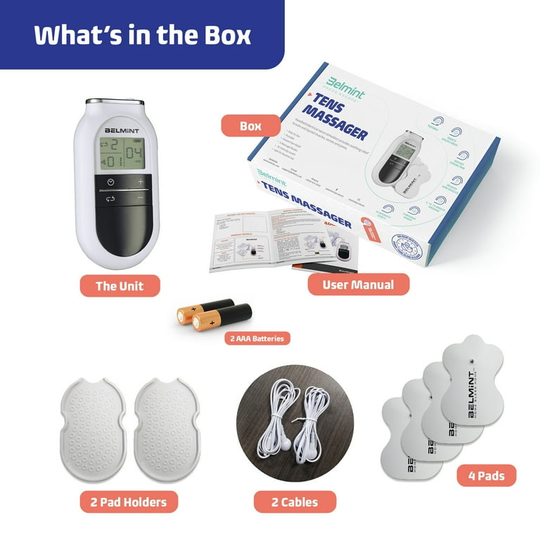 Mini Electronic Pulse Stimulator - Easy@Home TENS Unit Muscle Massager -  510K Cleared for OTC Use Ha…See more Mini Electronic Pulse Stimulator 