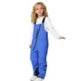 thumbnail image 5 of LNZGNM Kids Snow Pants Waterproof Adjustable Strap Snow Pants Athletic Zip up Romper with Pockets for Outdoor, Blue, 5 of 7