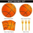 thumbnail image 3 of 96Pcs Basketball Party Decorations Disposable Tableware Set Party Supplies Plate,Cutlery, 3 of 5