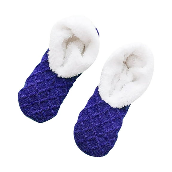 MuZeFu Comfy Socks Women Fuzzy Warm Fashion Home Women Girl Thicker Anti-slip color floor socks