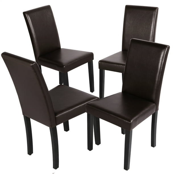 Yaheetech Dining Room Chairs High Back, High Back Leather Dining Room Chairs