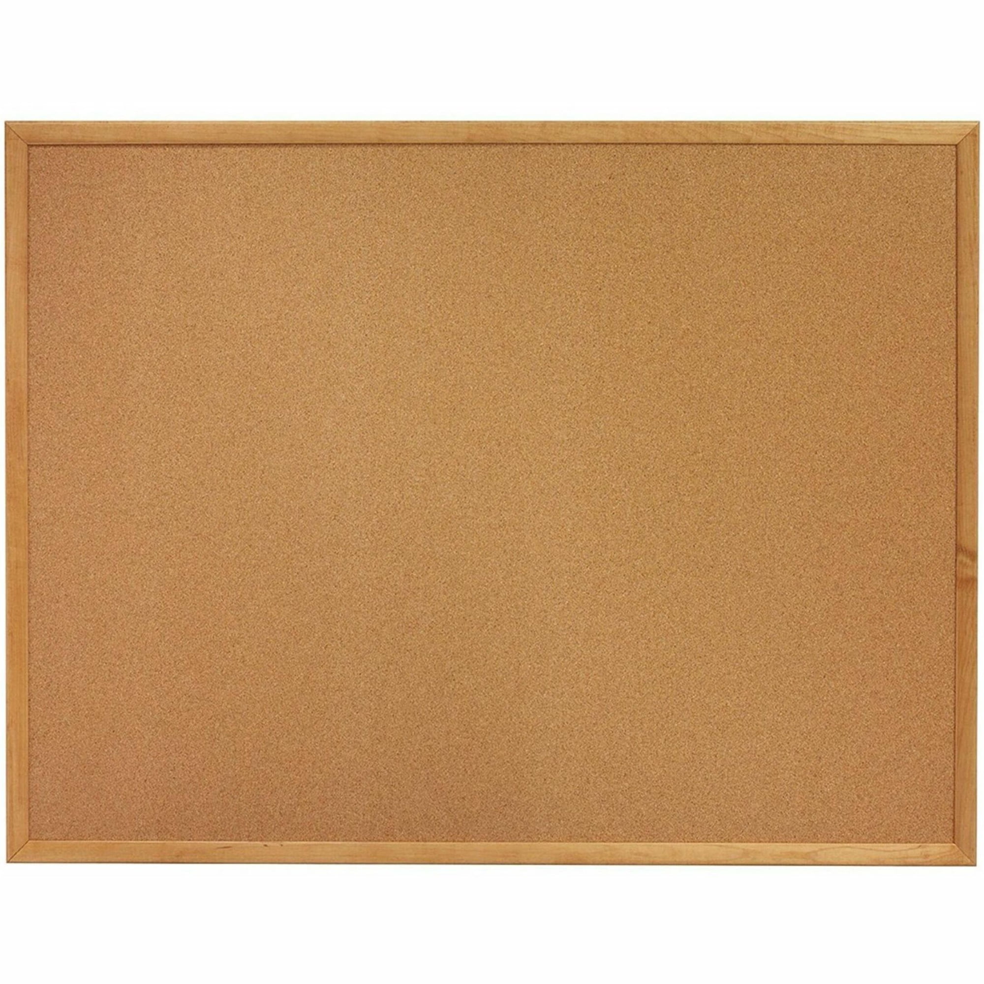 Sparco Cork Bulletin Board, 18" x 24", Oak Wood Frame