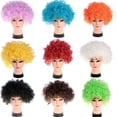 thumbnail image 3 of Peluca de payaso rizada ondulada y esponjosa divertida, Peluca de cabeza explosiva para discoteca, fiesta de cumpleaños, Navidad, vestido de Halloween, accesorio de decoración de rendimiento, 3 of 4