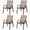 Brown, variant on Costway 4PCS Patio Chair Dining Chair Garden Deck Yard W/Armrest Brown